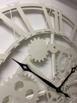 Настенные часы 07-023 Большой Скелетон Римский Молочный Династия