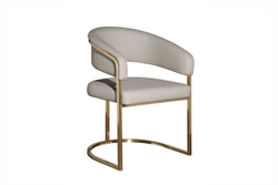 Стул экокожа св.серый/матовое золото 59,5x54x79см Garda Decor