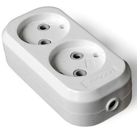 Колодка "UNIVersal" 2 гн. б/з AБС-пластик (еврослот)