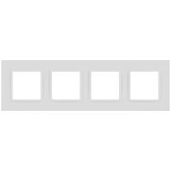 Рамка для розеток и выключателей ЭРА Elegance 14-5014-01М Classic, на 4 поста, белый матовый