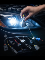 Лампа светодиодная H3 для авто Комплект 2шт. LED C6 (ярче ксенона) 12V 6000K 36W 3800Lm