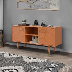 Тумба под ТВ Арт Колор leaves 117см Классик Голд Томленый оранжевый