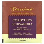 Teeccino, Травяной чай с грибами, кордицепс и лимонник, без кофеина, 10 чайных пакетиков, 60 г (2,12 унции)