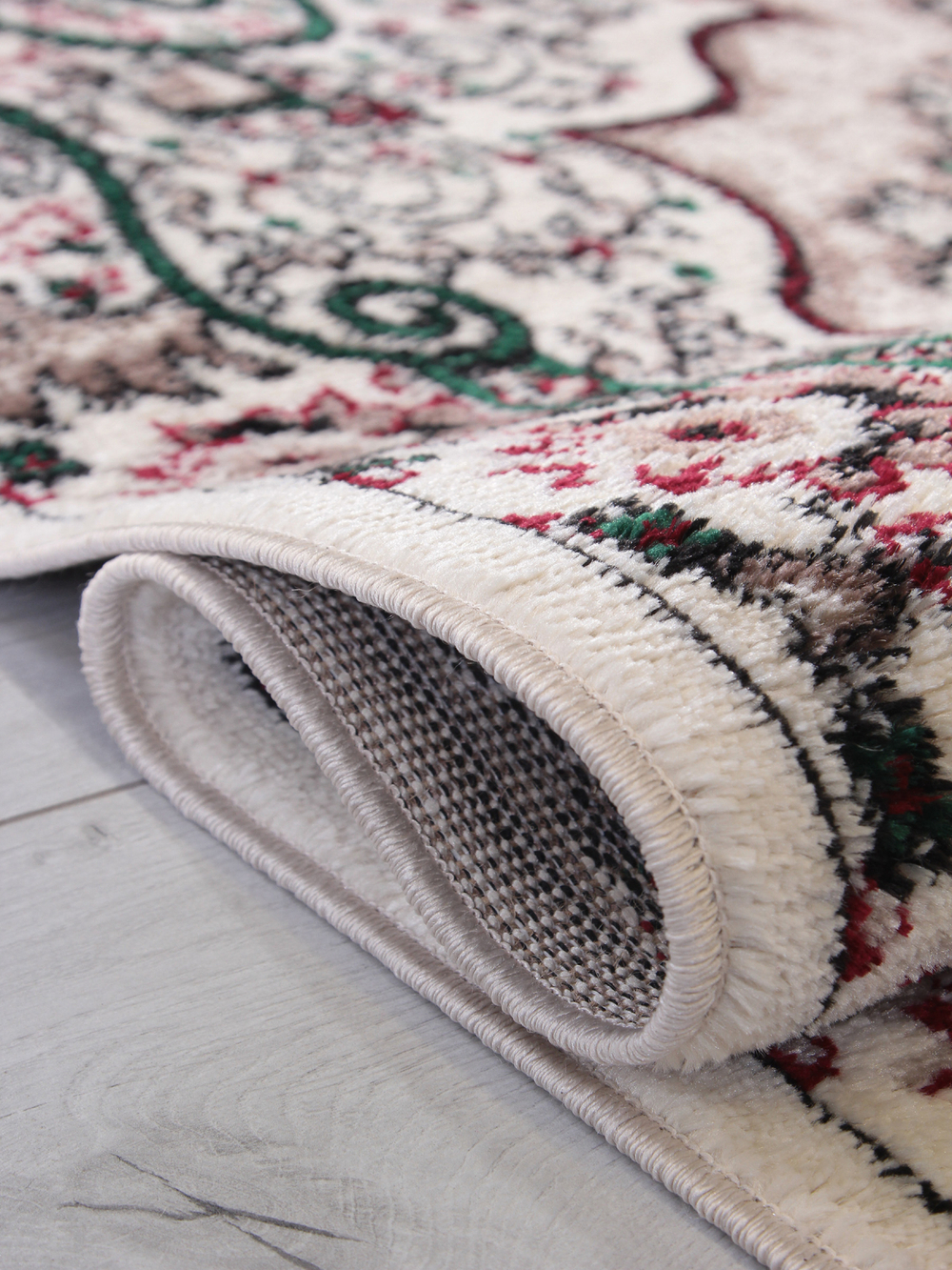 F670 - CREAM-RED - Дорожка - коллекция DARGA ширина 80 см