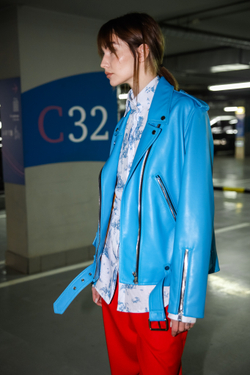 Косуха голубая medium мягкая кожа