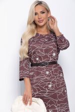 Платье Стильный баланс (коричневое) П10875 LT Collection