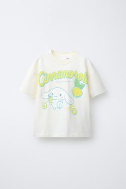 ZARA ФУТБОЛКА С ПРИНТОМ «ЛИМОНЫ» CINNAMOROLL © SANRIO, ЭКРЮ