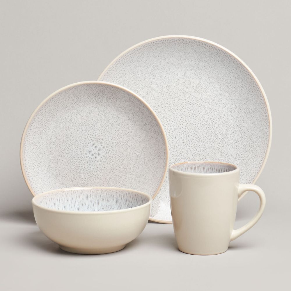 НАБОР ПОСУДЫ ОБЕДЕННОЙ BRONCO "CROCUS" НА 4 ПЕР. 16 ПР. БЕЖ (КОР=1НАБ.)