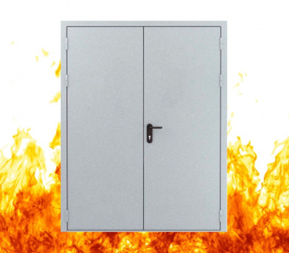 Дверь противопожарная 2080*1380 7035 R 900 ДПМ EI-60 без обналички