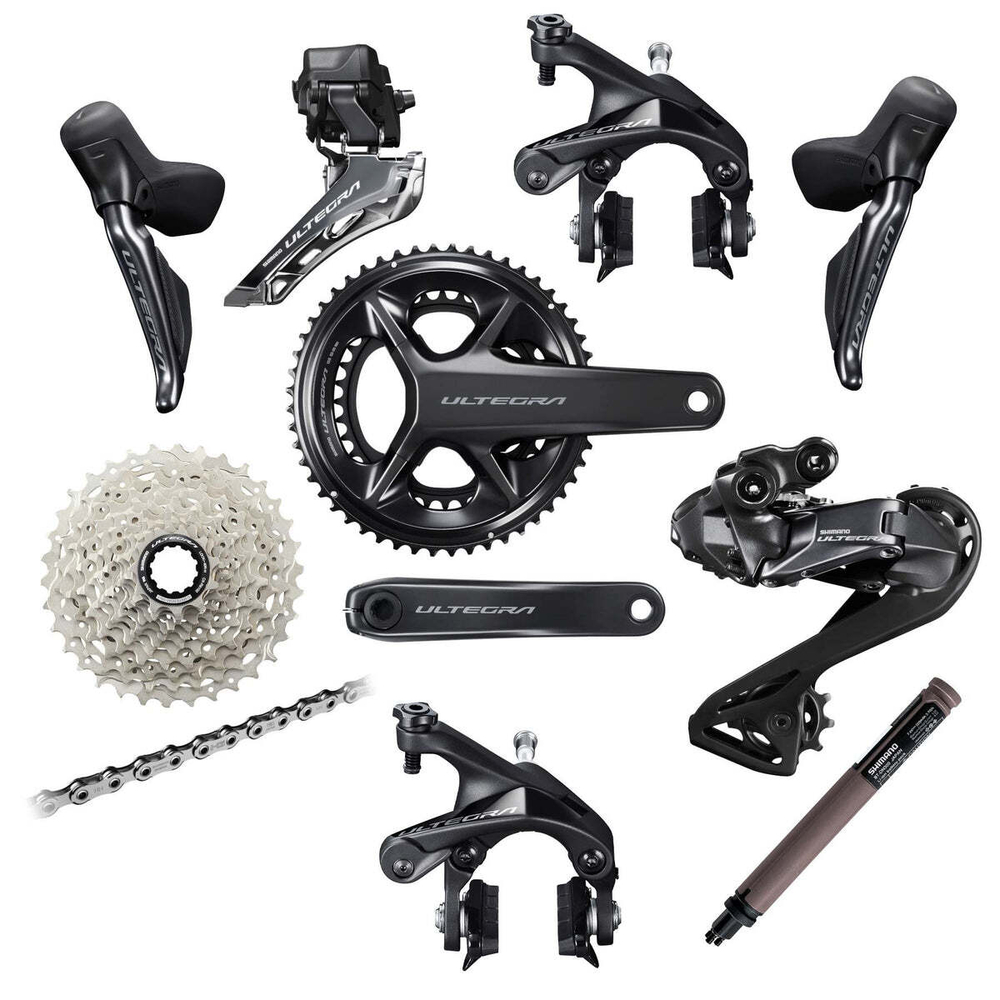 Группсет Ultegra DI2 R8100 с клещевыми тормозами 165 мм 52x36t 11-30