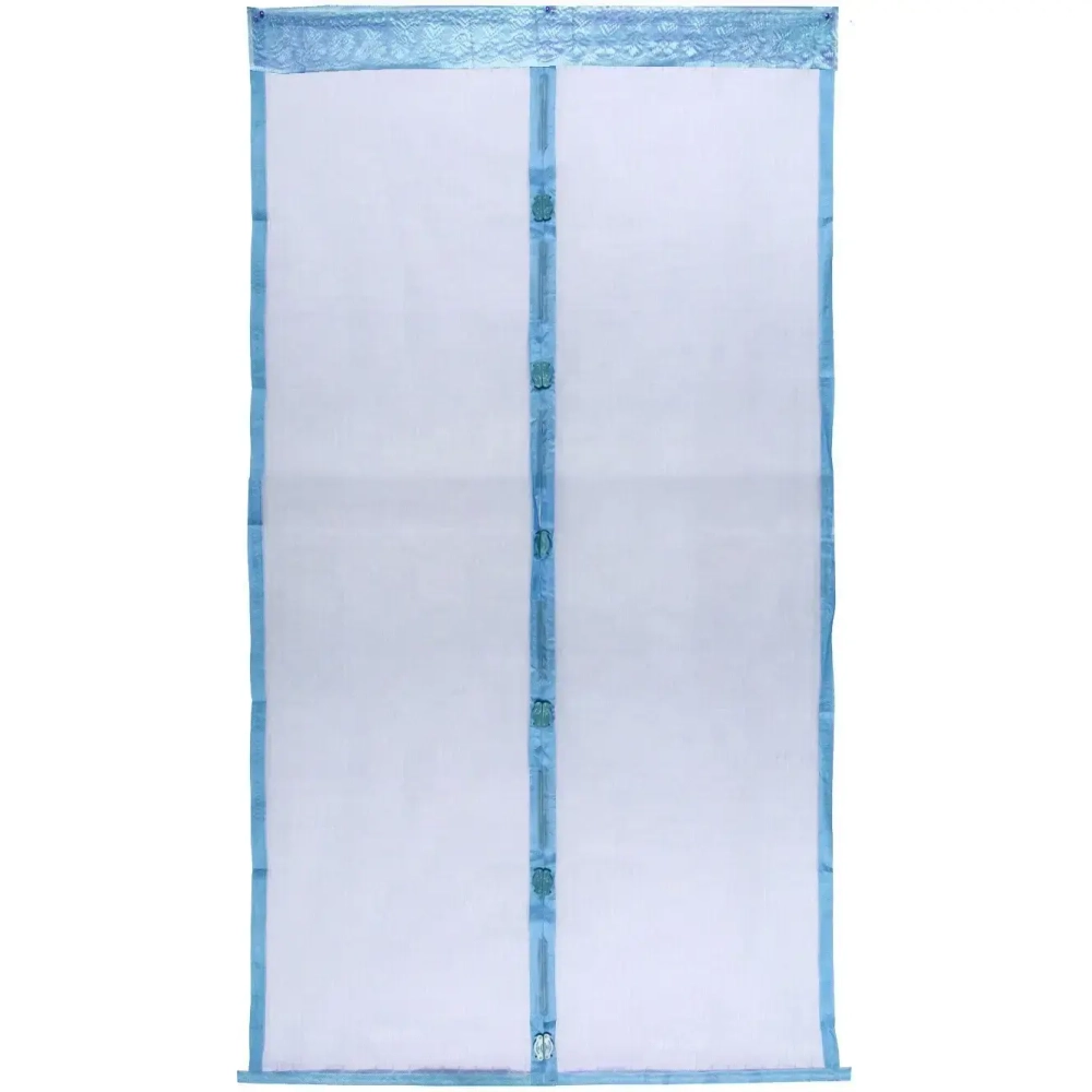 Антимоскитная сетка дверная на магнитах 100*210см «Классическая» голубая ДоброСад