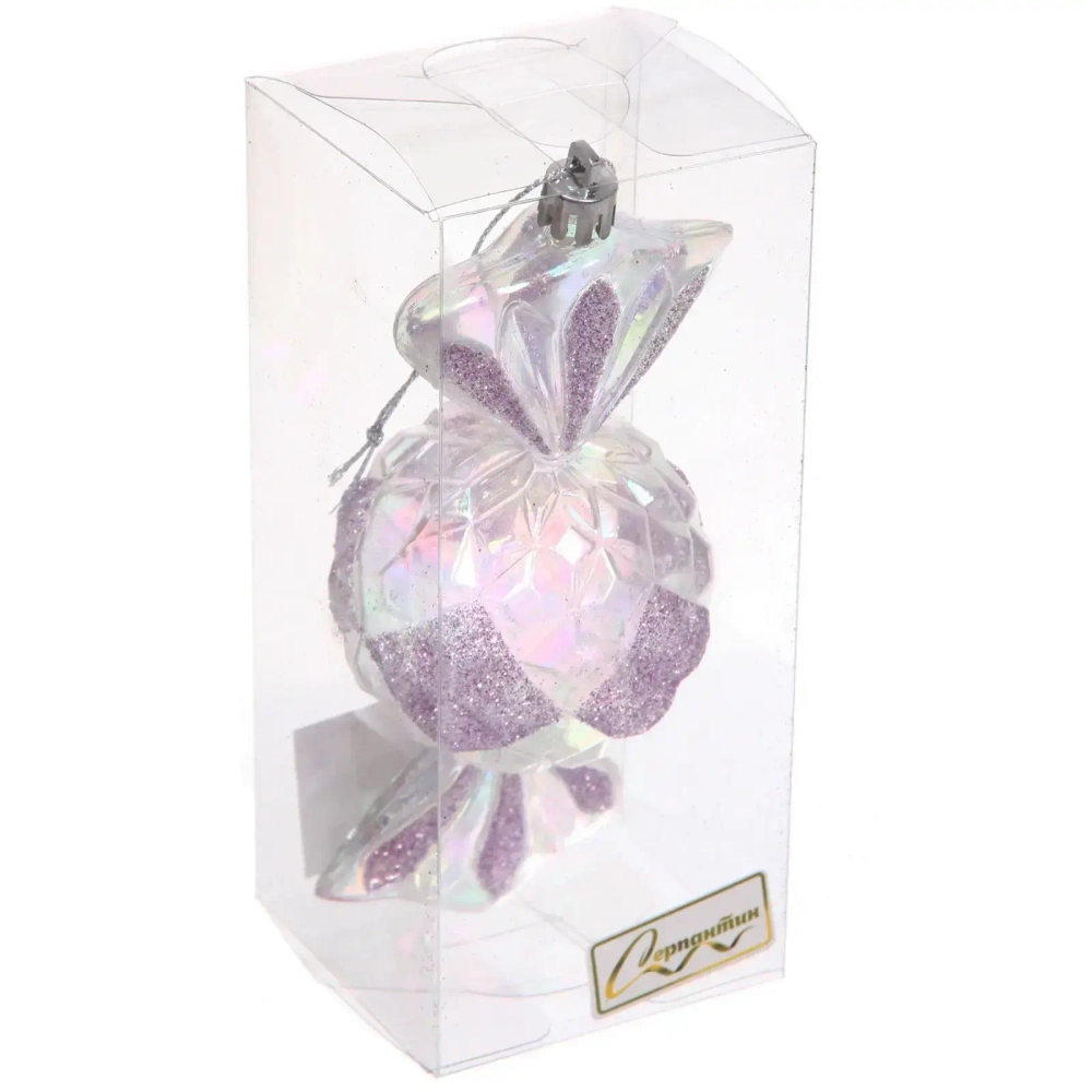 Елочная игрушка «Сладкая конфетка» 6,3*6,3*15 см, Фиолетовый