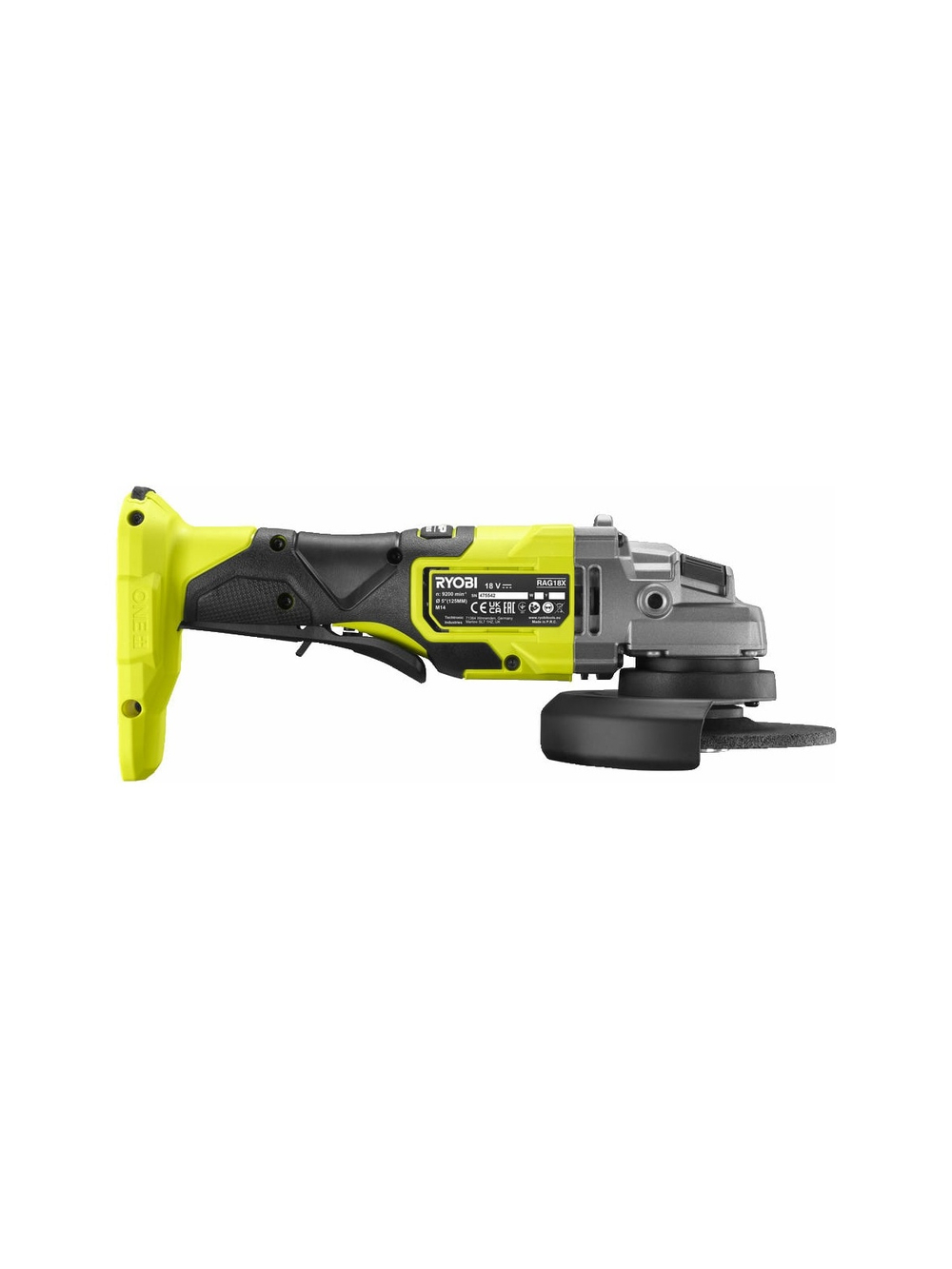 Бесщеточная углошлифмашина Ryobi ONE+ RAG18X-0 5133005011