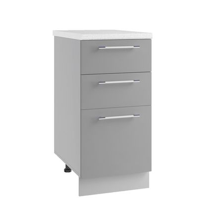 Кухня Модуль СМЯ 400 Империя Эмалит серый