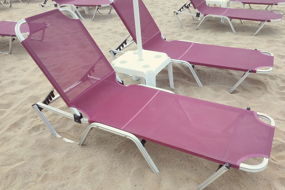 Шезлонг Biotza Dias алюминиевый, серый