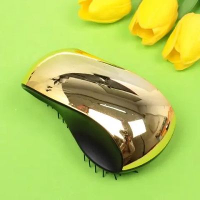 Расческа массажная «Lady Kapriz», прямоугольная, цвет золото, 6*13см