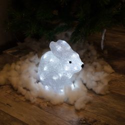 ULD-M2724-032-STA WHITE IP20 RABBIT Фигура светодиодная Кролик. 33x26см. 32 светодиода. Белый свет. Провод прозрачный. TM Uniel