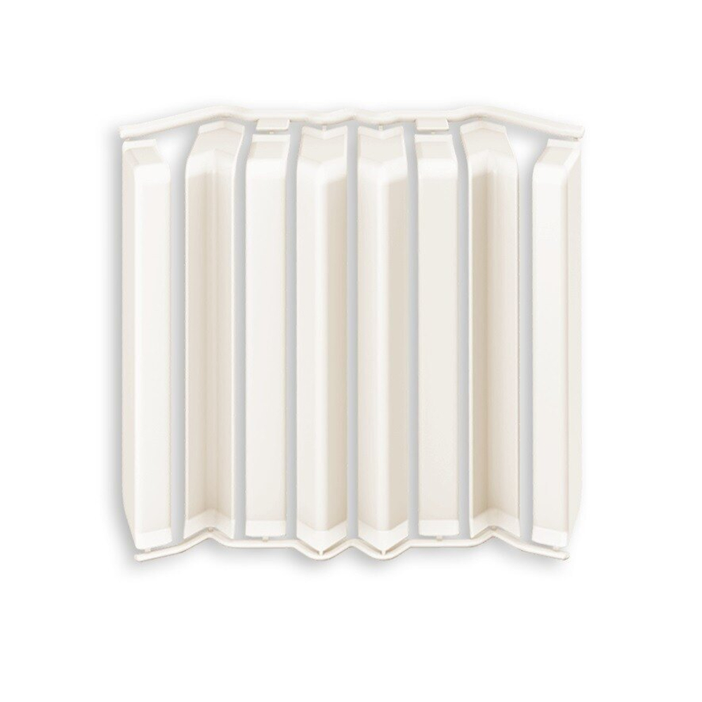 Накладки для плинтуса Идеал Дюра напольный прямоугольный 80мм 033 Кремово-белый (2 набора из 8 элементов) во флоупаке