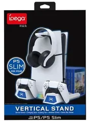 PS5 Подставка для консоли и двух джойстиков, c охлаждением и док-станцией (PEGA PG-P5S023)