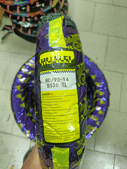 Покрышка бескамерная 80/90-14 Dake Tire