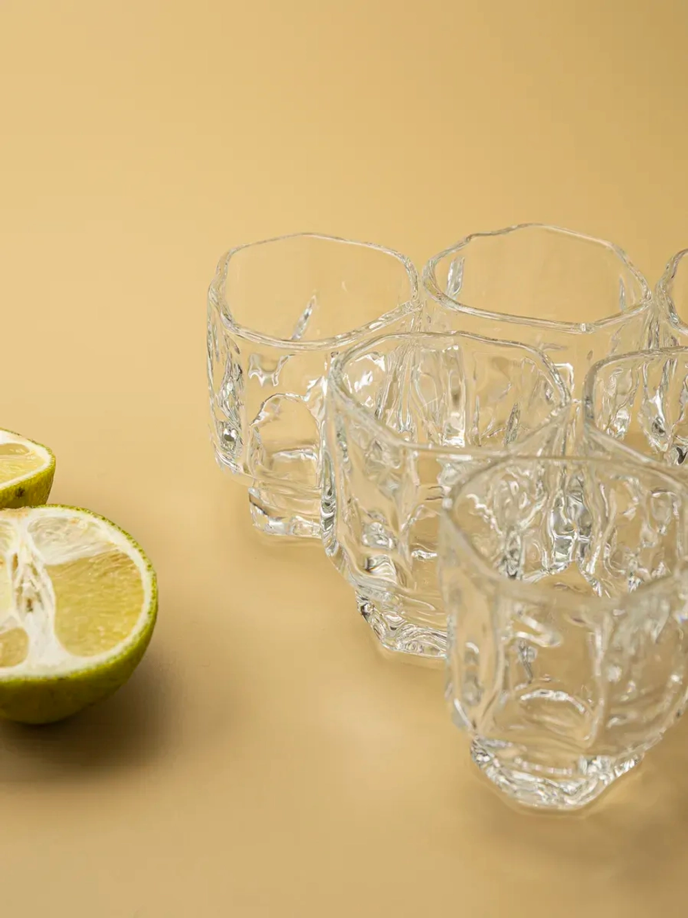 Набор изогнутых шотов для виски, 60 мл, 6 шт. прозрачные