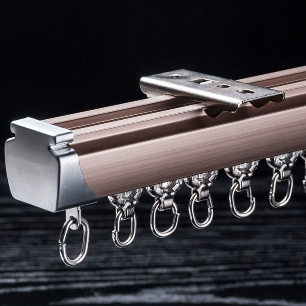 Карниз для штор, алюминиевый, потолочный и настенный монтаж