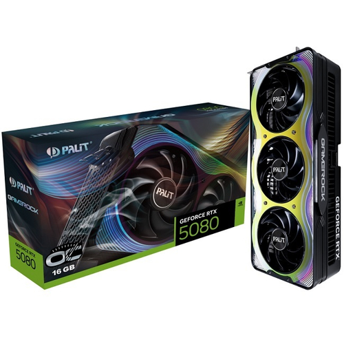 Видеокарта Palit GeForce RTX 5080 GameRock OC 16GB (NE75080T19T2-GB2030G)