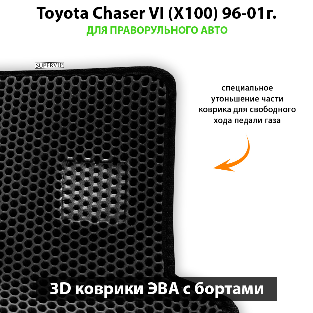 передние эва ковриков в салон авто для toyota chaser vi (x100) 96-01 от supervip