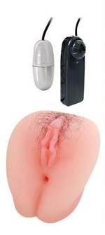 Телесная вибровагина Erowoman-Eroman (Цвет: телесный)