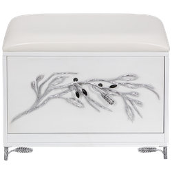 Банкетка Oliva Branch (Олива Бранч) Айс Античное серебро