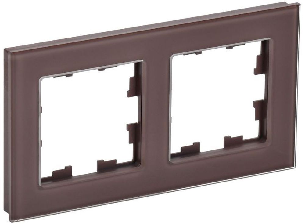 Рамка 2-м BRITE РУ-2-2-БрТБ стекло темн. бронза IEK BR-M22-G-K45 Рамка 2-м BRITE РУ-2-2-БрТБ стекло темн. бронза IEK BR-M22-G-K45