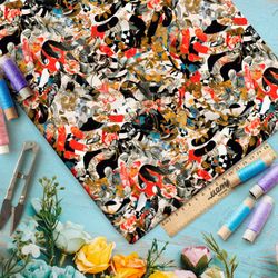 Ткань премиум таффета эклектичные мозаики стилей