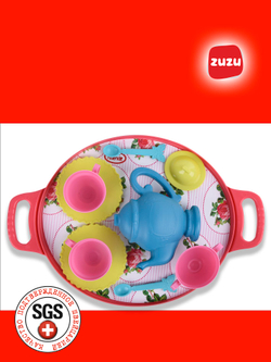 Чайный сервиз детский на подносе. Кукольный сервиз.