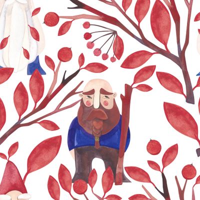 Гномы в осеннем лесу