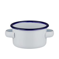 Кастрюля для подачи 8,3 см h4,7 см 250 мл круглая Blue Rim эмалированая сталь SUNNEX [1]