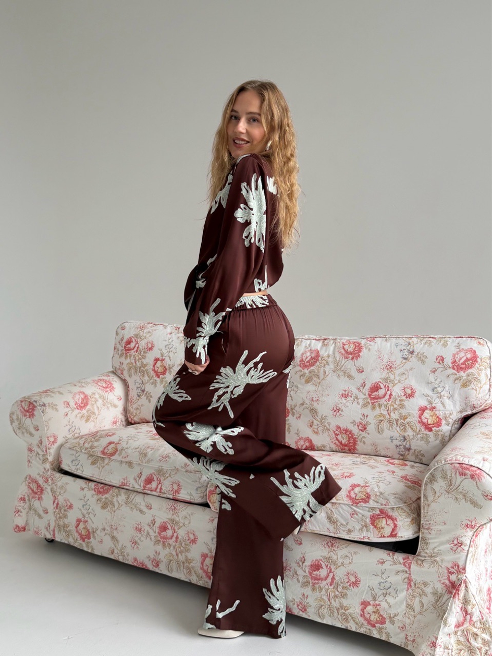 Шелковый костюм Coral Bay шоколад