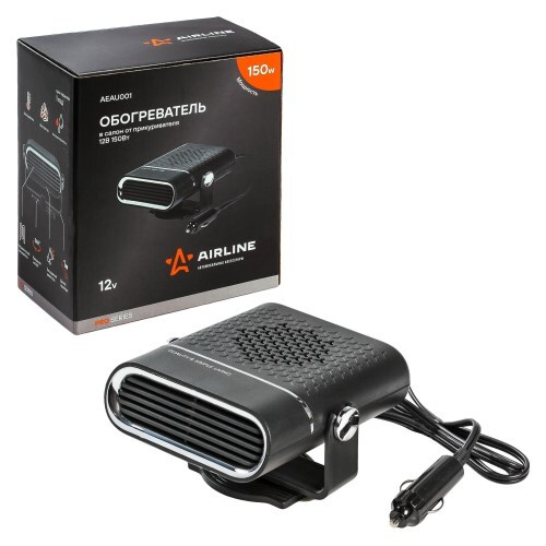Тепловентилятор (обогрев) 12В/150Вт PRO (AIRLINE)