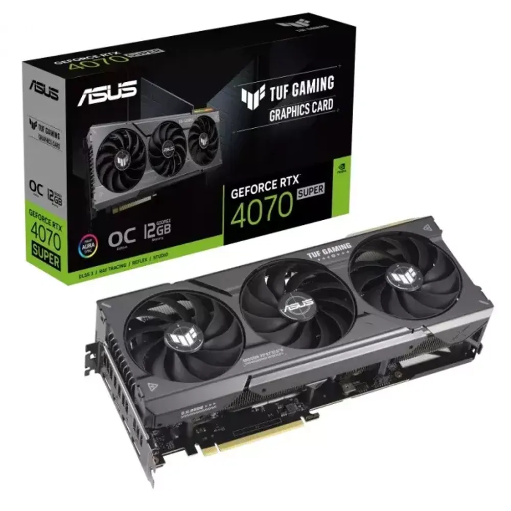 Видеокарта ASUS GeForce RTX4070 SUPER OC GDDR6X 12GB (TUF-RTX4070S-O12G-GAMING)