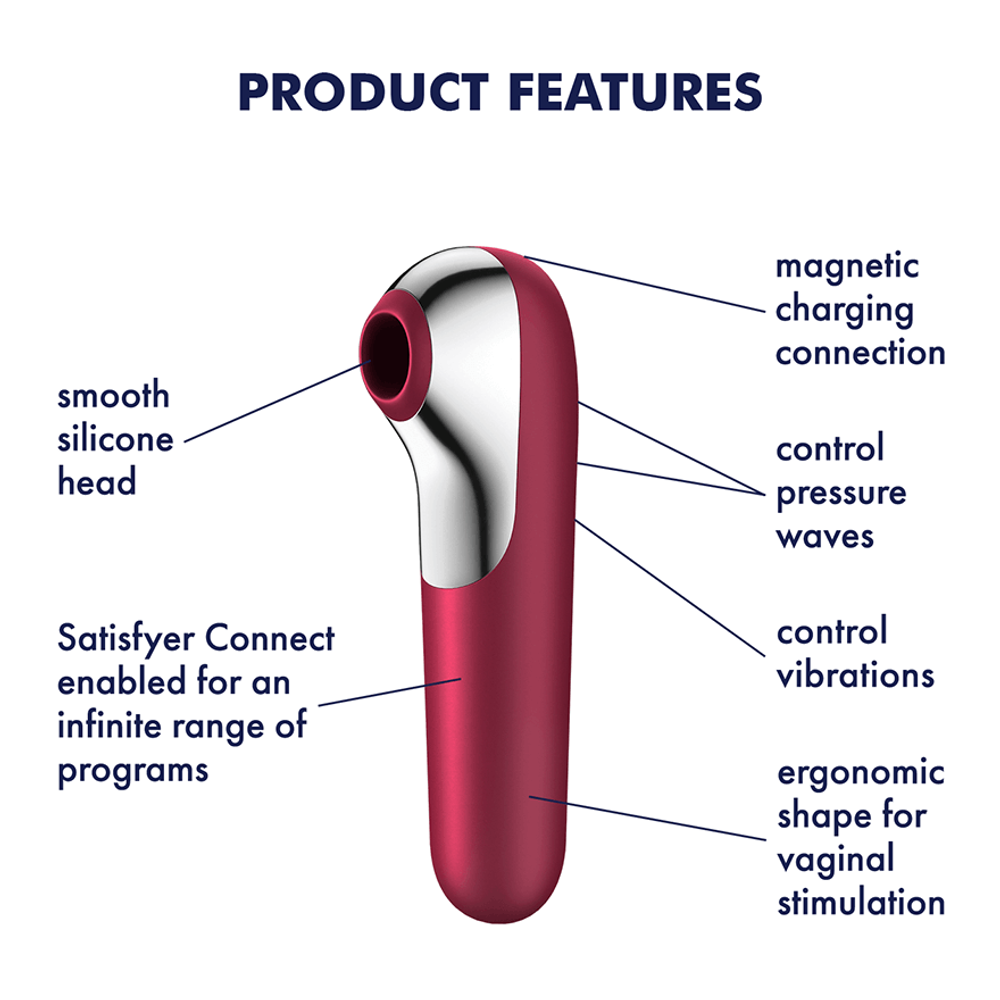 Клиторальный стимулятор Satisfyer "Dual Love", Красный