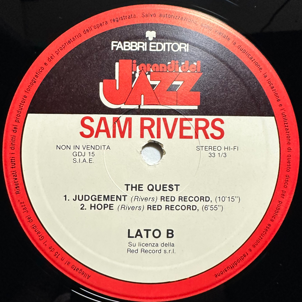 Sam Rivers - Sam Rivers (Италия 1979г.)