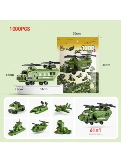 Конструктор Военная техника 6в1 1000 деталей/8857-6