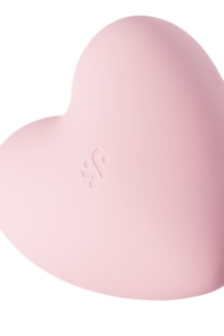 Вакуум-волновой стимулятор клитора с вибрацией Satisfyer Cutie Heart, силикон, розовый, 7,7 см