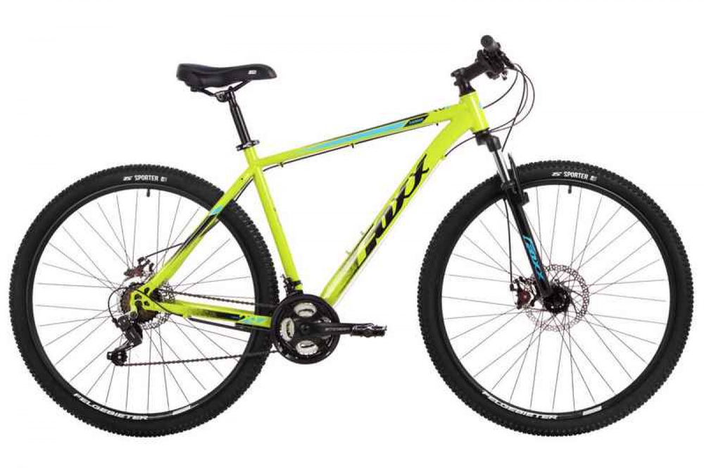 Велосипед FOXX 29" CAIMAN лимонный,сталь, размер 20"