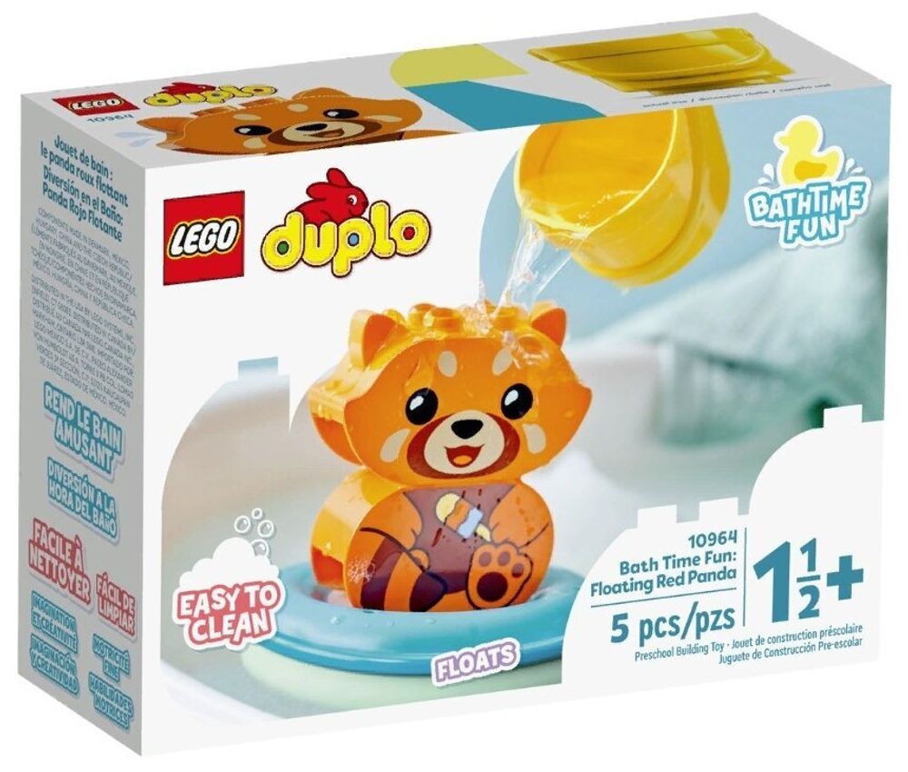 Конструктор LEGO DUPLO 10964 «Приключения в ванной: Красная панда на плоту»