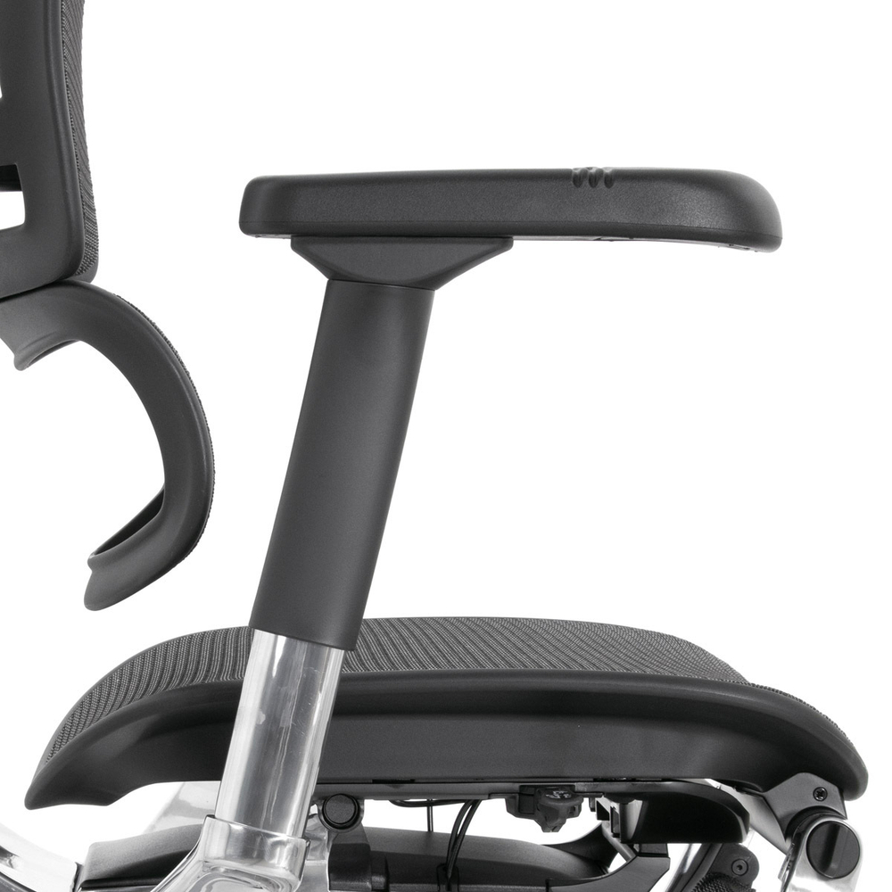Кресло FALTO Ergohuman Elite 2 с подножкой ( чёрный каркас /сетка чёрный T-168-B1 Black )