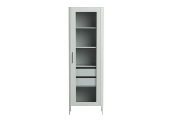 Витрина Type oak стеклянная высота 200 см R (светло-серый)