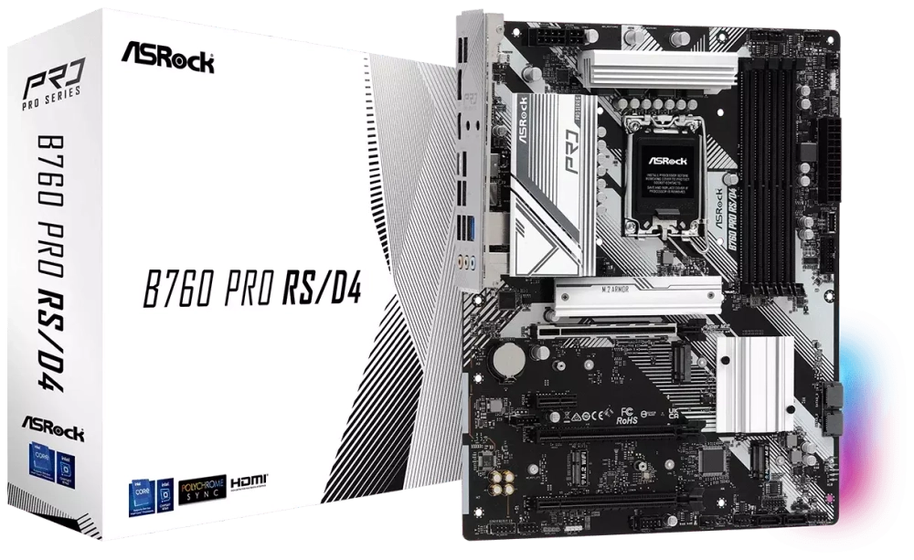 Материнская плата ASROCK B760 PRO RS/D4 (90-MXBKS0-A0UAYZ) RTL