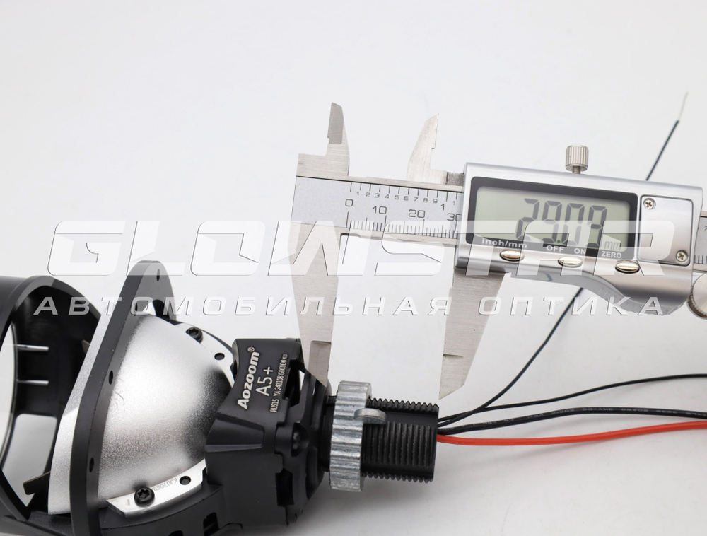 Билед модули Aozoom A5+ 2025 2.5 дюйма, 2 чипа, 5500K, 12V, 59W/52W, съемное гаечное крепление (комплект, 2шт)