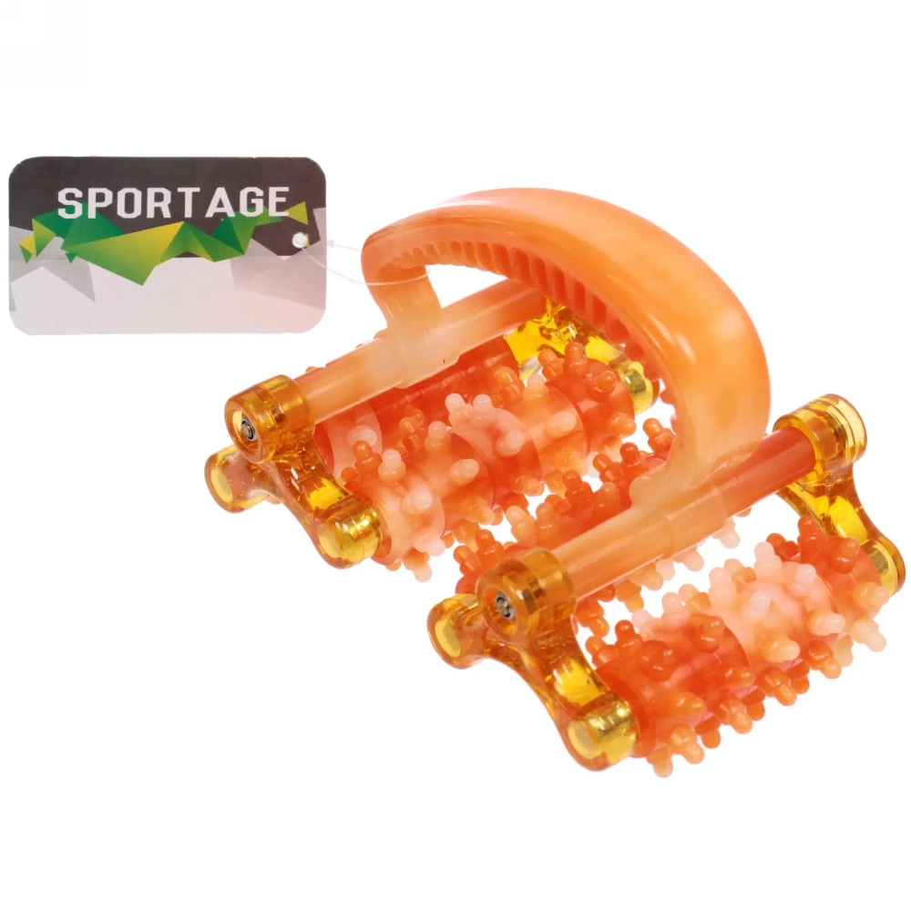 Массажер для тела роликовый «Дуга-Energy» 16*9,5*10 см, оранжевый