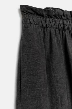 ZARA ДЛИННАЯ ЮБКА ИЗ ЛЬНА — ZW COLLECTION, АНТРАЦИТОВО-СЕРЫЙ